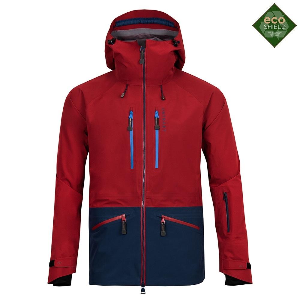 Untrakt Mens Obsidian 3L Shell Ski Jacket (Cherry/Ink) - Unbound Supply Co.