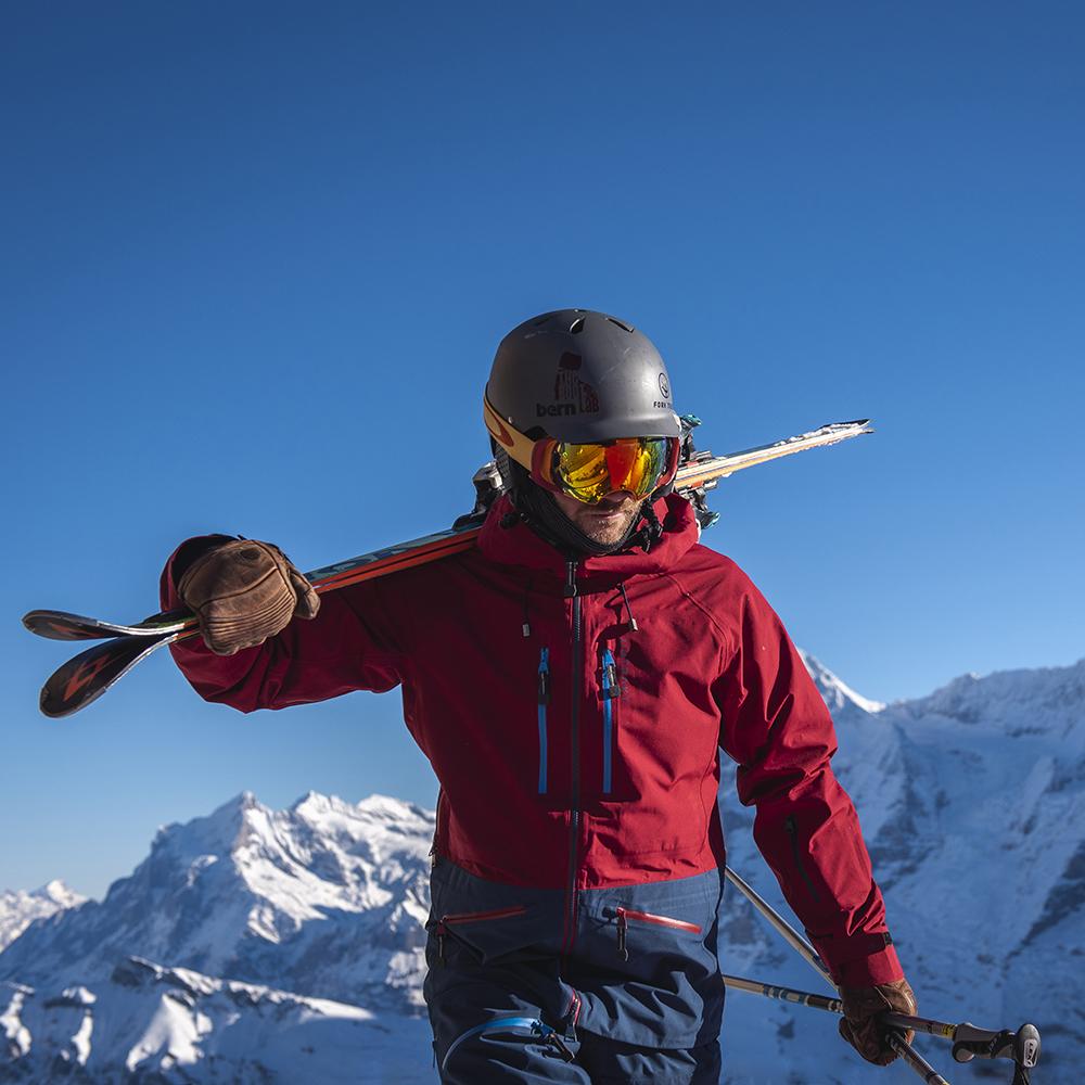Untrakt Mens Obsidian 3L Shell Ski Jacket (Cherry/Ink) - Unbound Supply Co.