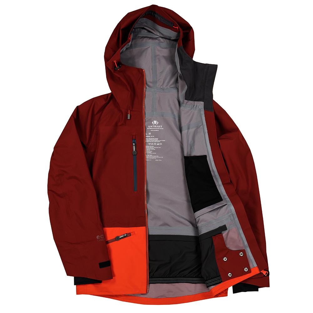 Untrakt Mens Obsidian 3L Shell Ski Jacket (Rust/Beacon) - Unbound Supply Co.