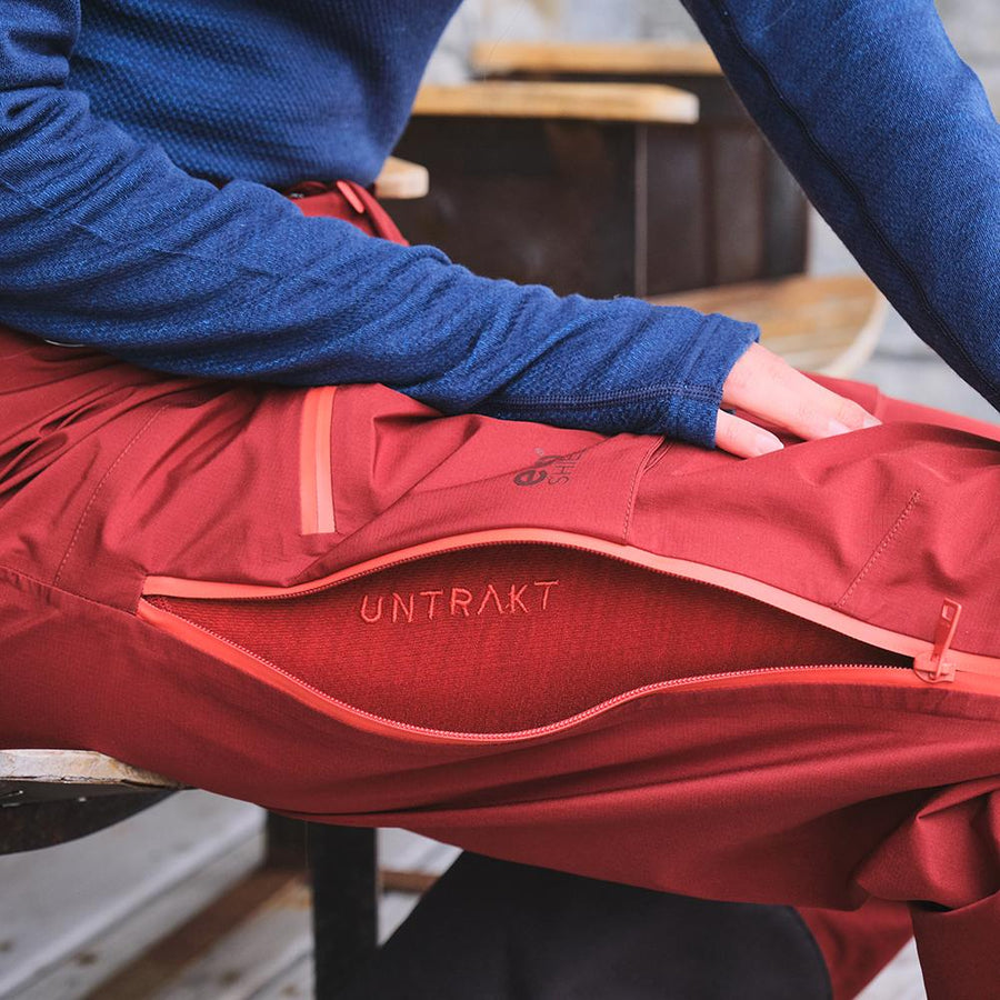 Untrakt Womens Celestine Merino Blend 3/4 Tights (Rust/Beacon) - Unbound Supply Co.