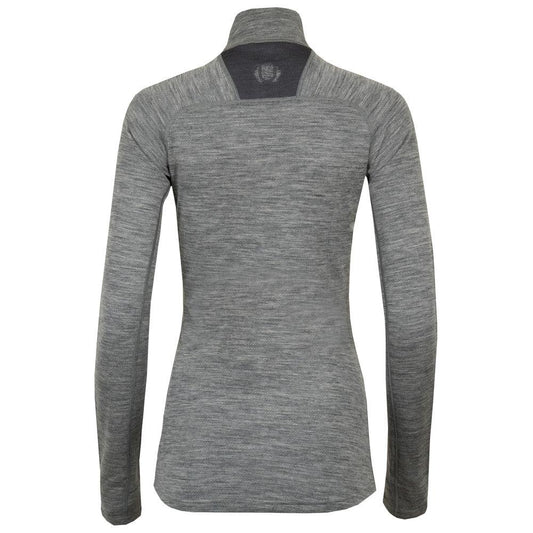 Untrakt Womens Celestine Merino Blend Baselayer Zip Top (Charcoal/Granite) - Unbound Supply Co.