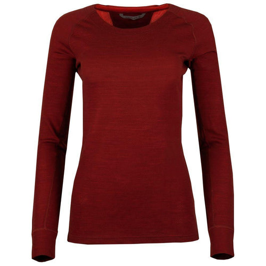 Untrakt Womens Celestine Merino Blend Long Sleeve Baselayer (Rust/Beacon) - Unbound Supply Co.