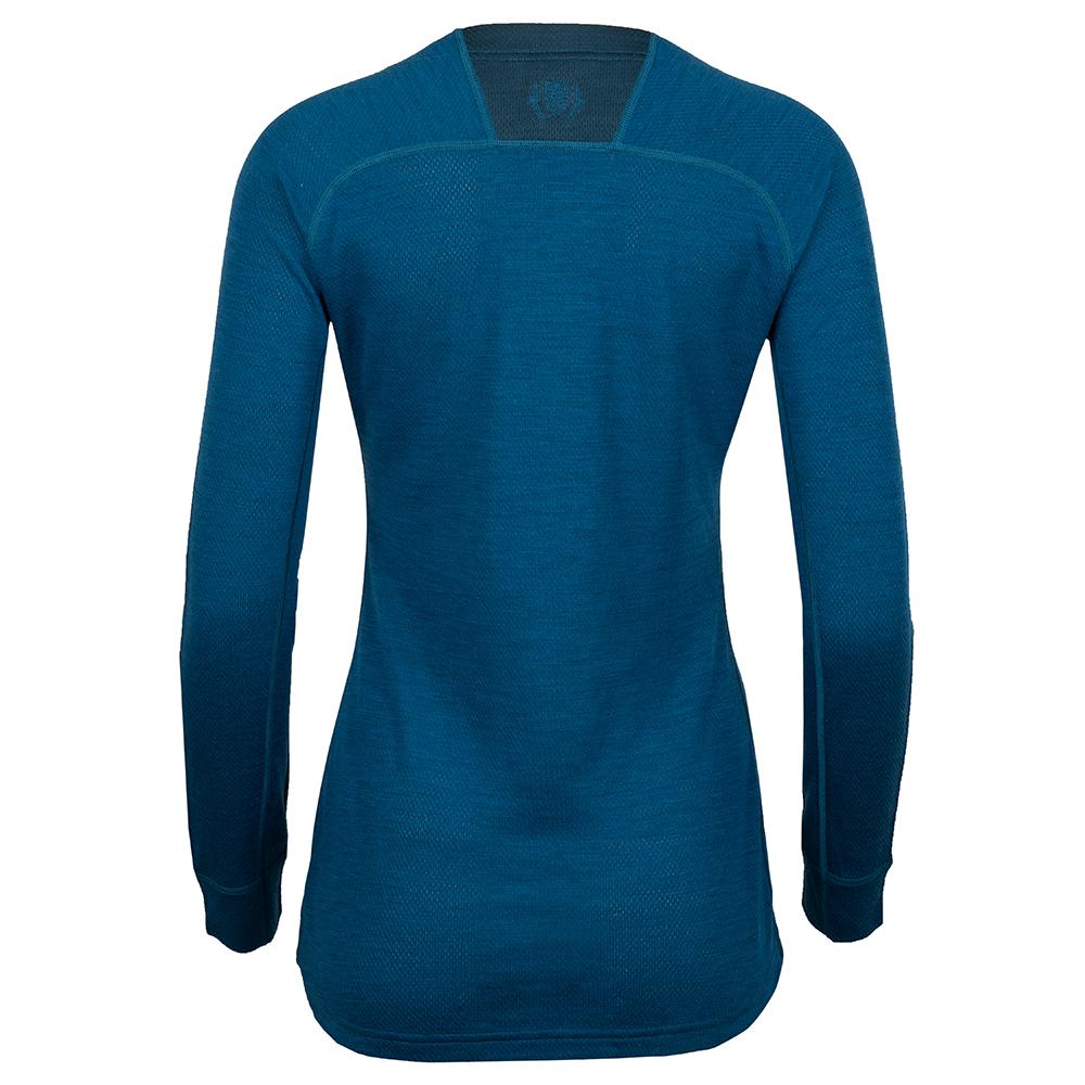 Untrakt Womens Celestine Merino Blend Long Sleeve Crew Baselayer (Teal/Petrol) - Unbound Supply Co.
