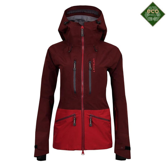 Untrakt Womens Obsidian 3L Shell Ski Jacket (Burgundy/Cherry) - Unbound Supply Co.