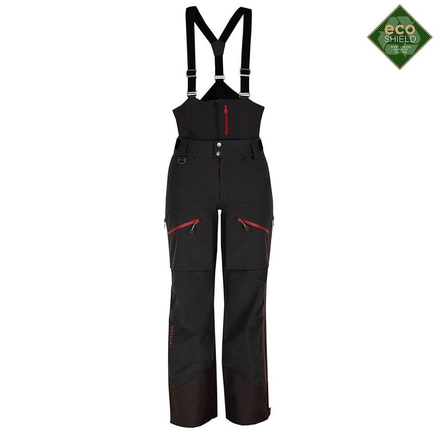 Untrakt Womens Obsidian 3L Shell Ski Trousers (Granite/Cherry) - Unbound Supply Co.