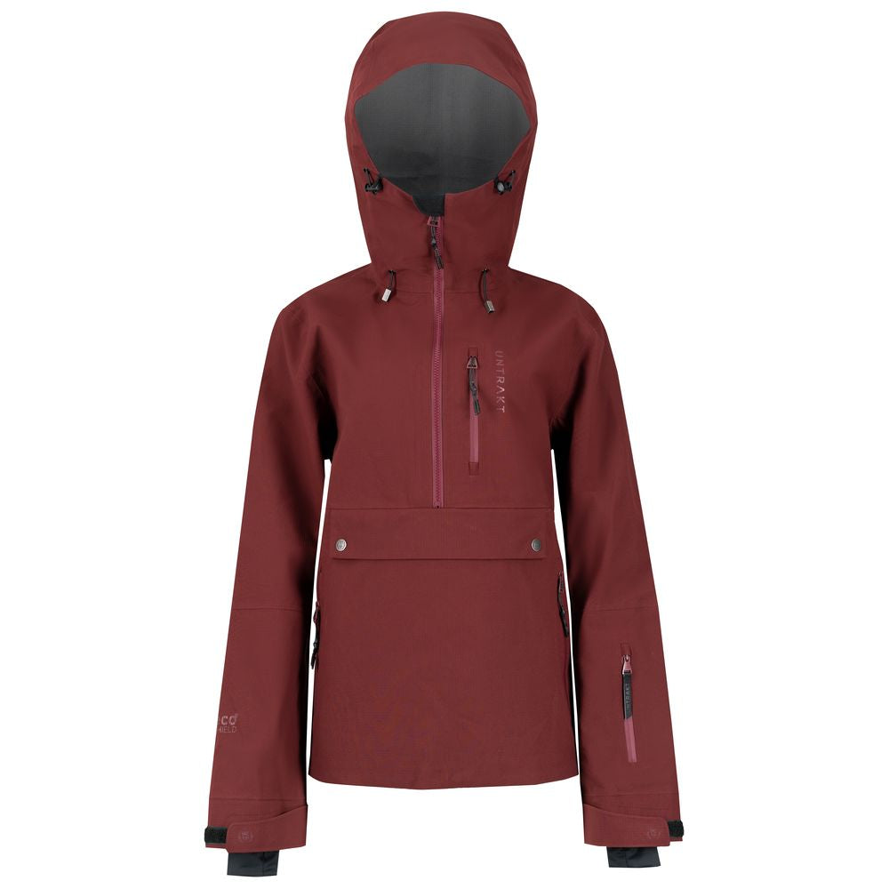 Burgundy anorak jacket women's sale